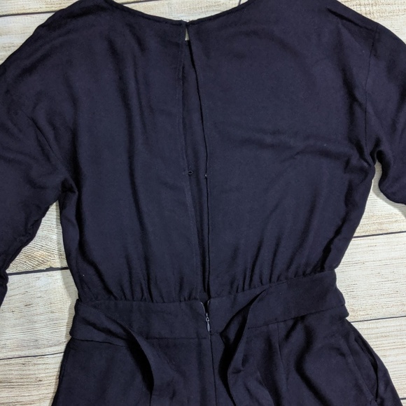 Zara Navy Blue Embroided Jumpsuit - Picture 6 of 6